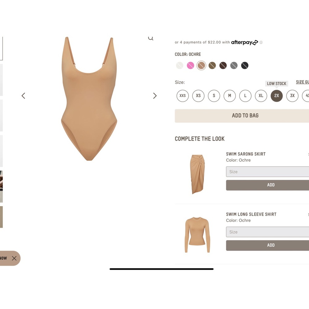 SWIM SCOOP NECK ONE PIECE | OCHRE × 1
OCHRE / 2X